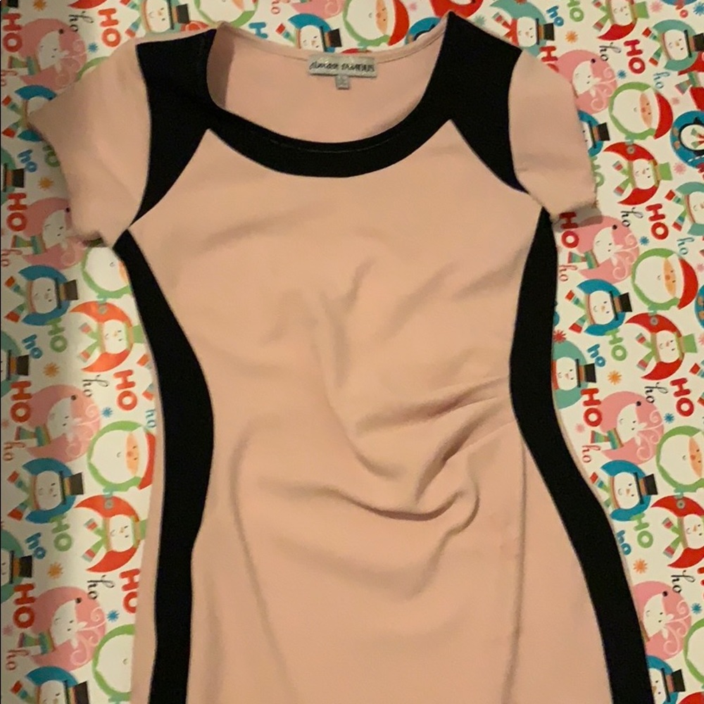 Pink and Black scrunch dress